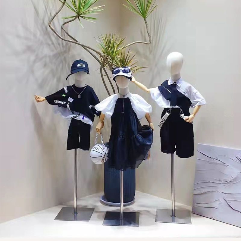 服装店儿童模特道具半身全身人台小孩模特架童装店橱窗模特展示架