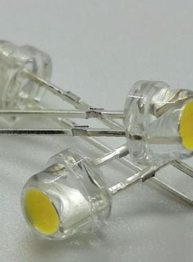 f5草帽0.2w暖白光工厂供应直插短脚8-9lm3000K金线焊接低光衰高亮