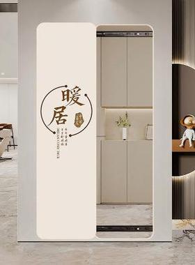 新款推拉隐藏式全身镜挂画卧室隐形穿衣镜装饰画玄关画带镜子壁画