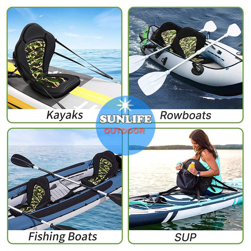 SUNLIFE耐用皮划艇坐垫座椅,充气船划船桨板专用靠背加厚新款