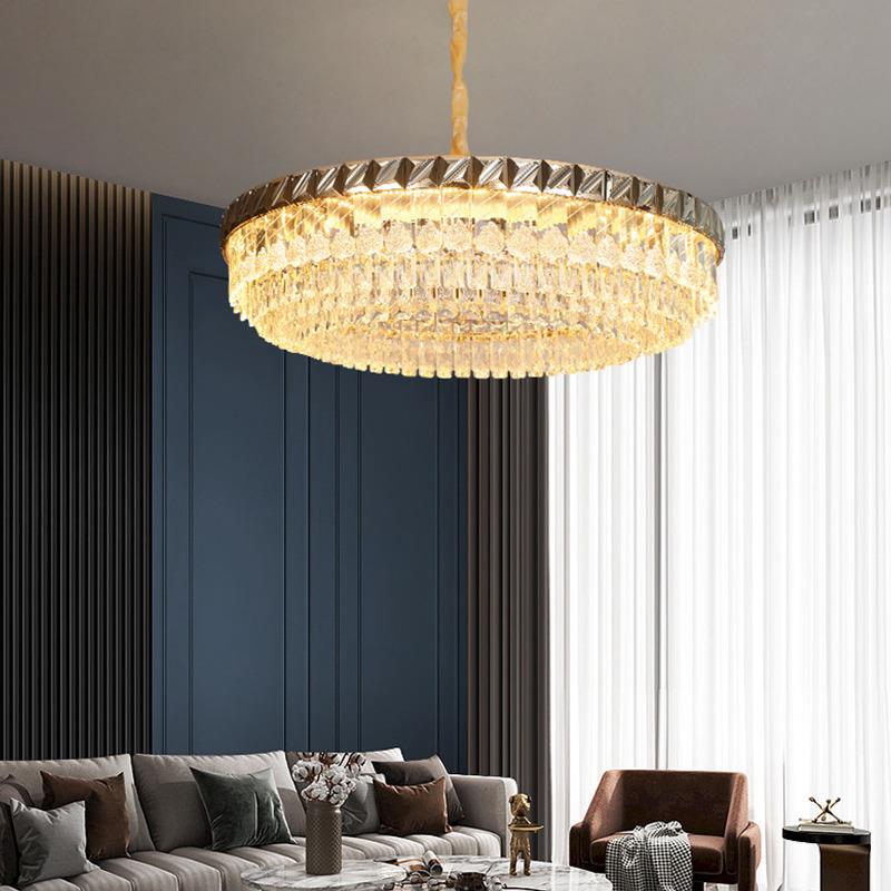 轻奢感水晶吊灯法式轻奢套餐灯具2023年新款大气客餐厅灯