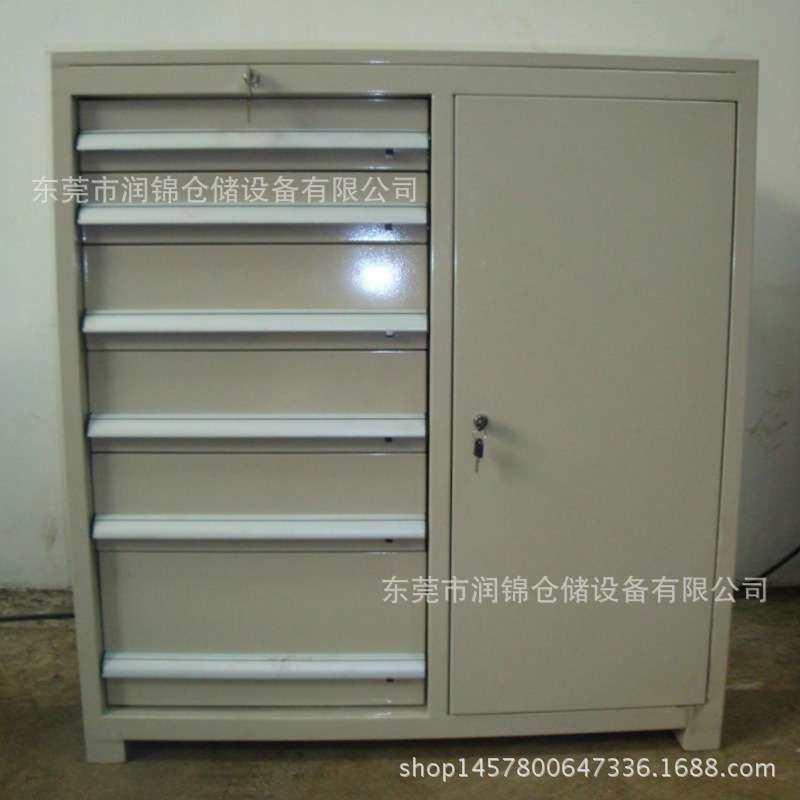 单门移动工具螺丝柜工位器具物料柜储物工具柜耐用抽屉式防尘锁扣