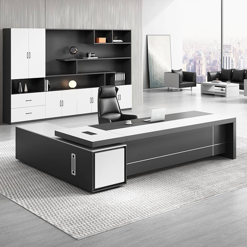 创意森焱简约现代老板桌办公桌椅组合时尚主管经理室总裁桌大班台