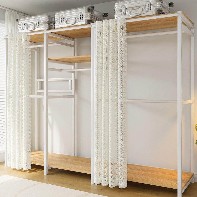 挂衣架家用卧室落地转角衣帽架金属置物架简易开放式衣柜结实耐用