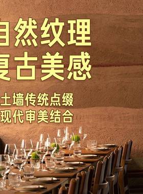 新款夯土漆民宿外墙涂料肌理复古墙面漆室内泥巴艺术漆