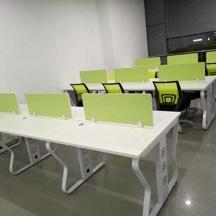 简约现代职员办公桌椅四人位员工电脑桌办公家具办公室屏风卡位