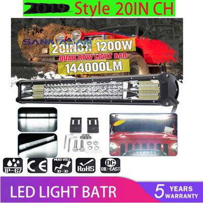 供电商LED长条灯20寸四排384w128LED工作灯改装灯