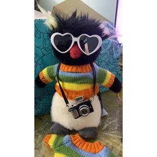 跳岩企鹅衣服头套的配饰手作公仔套装玩偶迷你炸毛企鹅