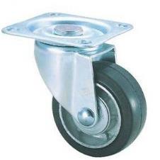 CMGJ75-R3寸铝芯橡胶活动轮安装高度100MM底板81*81孔距63-63