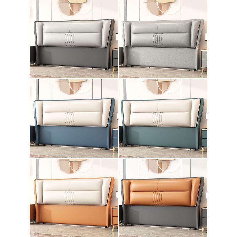 床头软包靠背2023新款全实木主卧落地科技布床头靠背板单买可