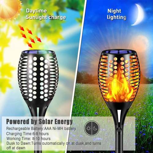太阳能火焰灯花园户外防水景观灯外庭院LED地插草坪灯庭院火把