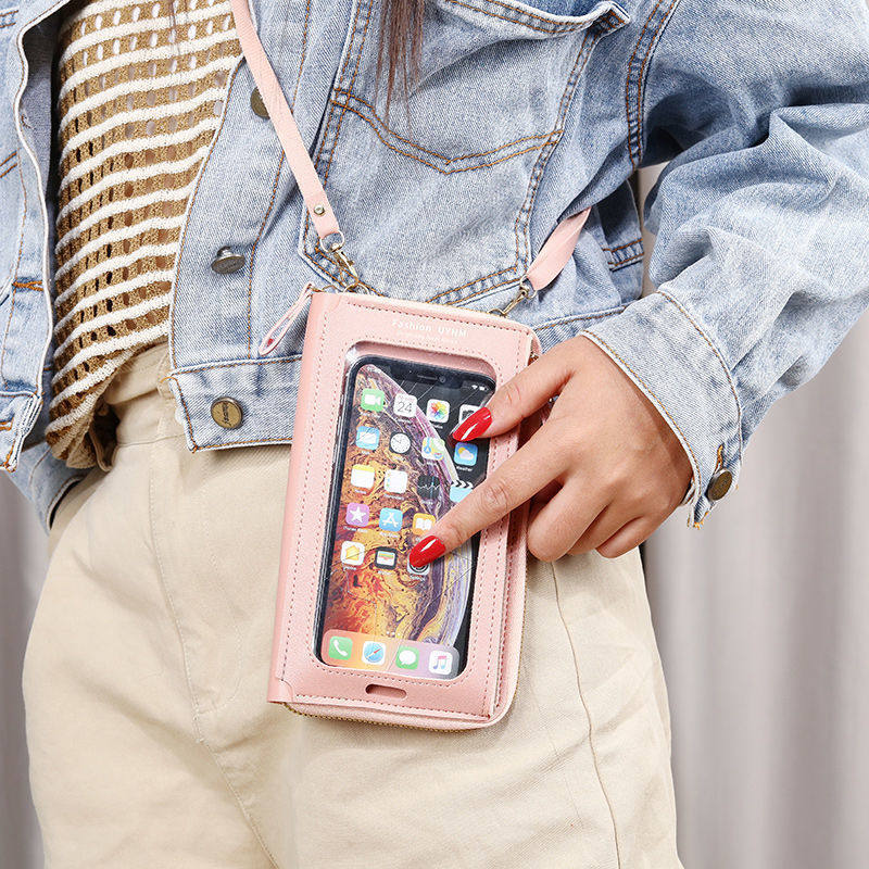 可触屏手机包女士2026新款超火轻便放零钱包竖款一体迷你小斜挎包