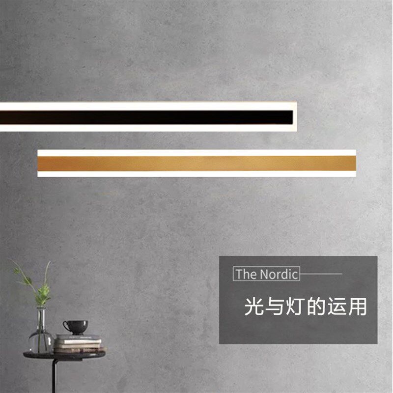速发户外防水线条灯别墅围墙庭院灯室外黑色外墙门前一字长条形壁