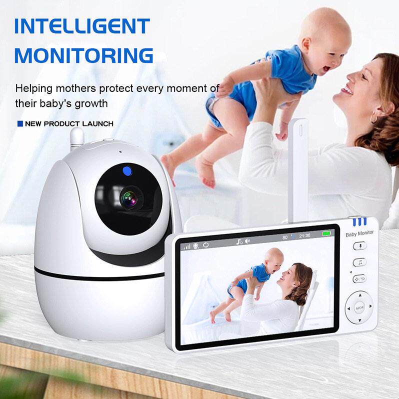 5英寸数字婴儿监护器babymonitor双向语音对监听讲监视器