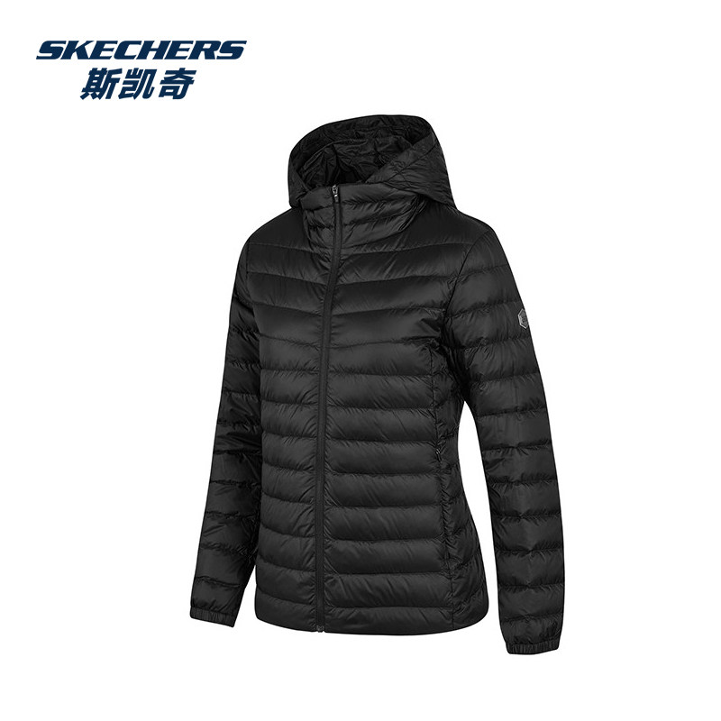 Skechers斯凯奇女子梭织短款连帽羽绒服休闲运动保暖外套P423W011,运动服/休闲服装,运动羽绒服,淘宝优惠券,粉丝福利购,淘宝优惠卷