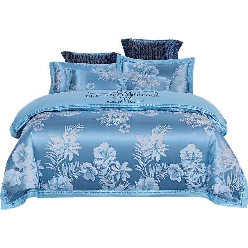 全棉贡缎提花四件套酒店宾馆全棉床单被套宿舍三件套床上用品,床上用品,床品套件/四件套/多件套,淘宝优惠券,粉丝福利购,淘宝优惠卷