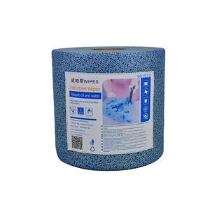 吸水吸油工业用擦拭布点断式汽车保养蓝色树皮纹大卷纸