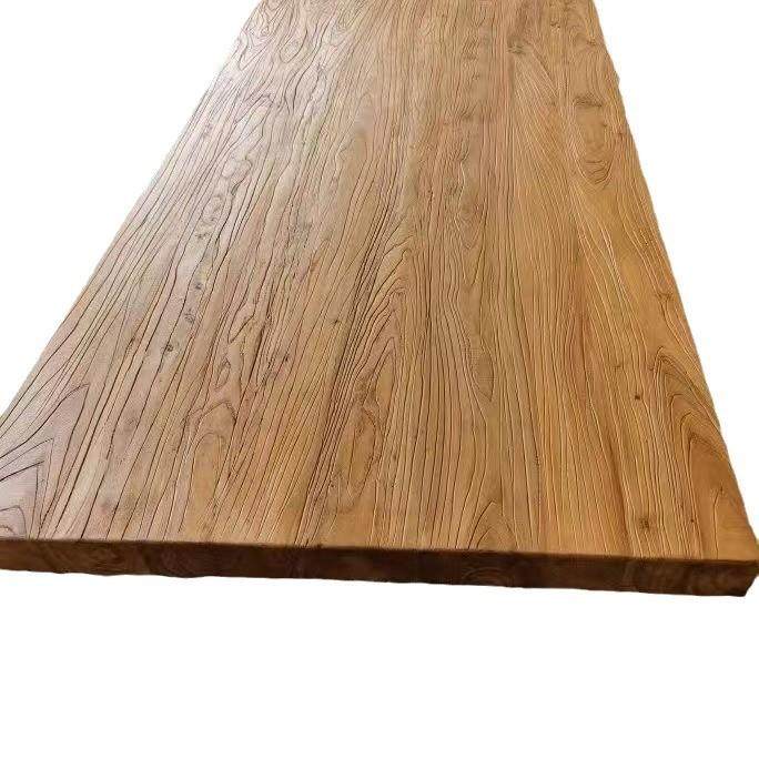 老榆木风化板材实木装修板材护墙板楼梯踏步板原木大板整板桌面