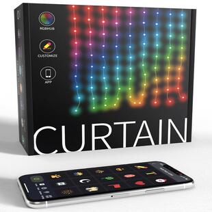 智能RGB灯光窗帘灯APP调节幻彩皮线灯可编程窗帘装饰灯串