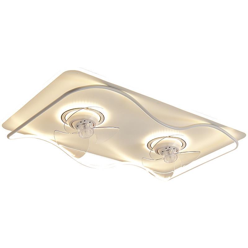 新款大气北家装客能厅双头风扇灯60度摇头智语欧音无品牌/卧室电