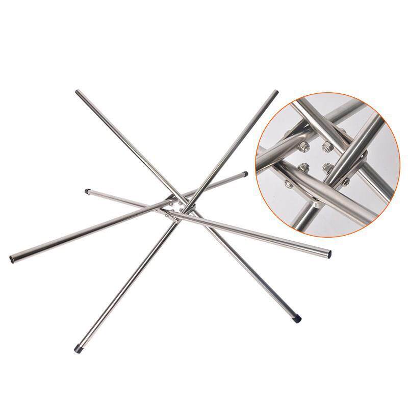 厂家直销户外便携式焚火架折叠烧烤炉不锈钢生火炉取暖柴火网架