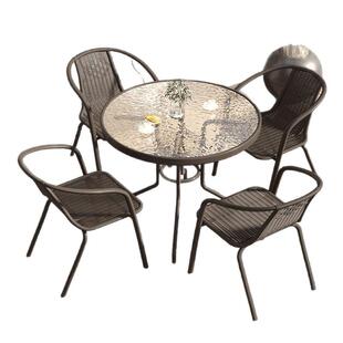 户外庭院休闲露天防水防晒茶桌花园院子小阳台喝茶外摆折叠茶几