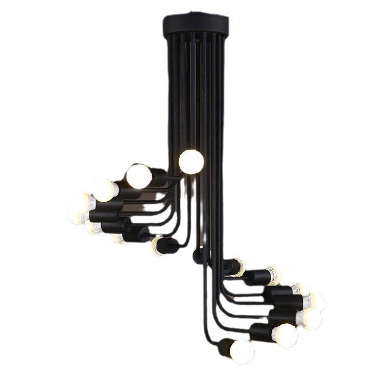 北欧简约loft工业风创意个性餐厅客厅咖啡厅酒吧多头螺旋楼梯吊灯,家装灯饰光源,智能吊灯,淘宝优惠券,粉丝福利购,淘宝优惠卷