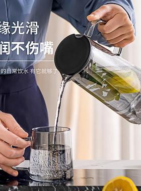 冷水壶家用耐高温玻璃套装大容量z耐热玻璃凉水壶泡茶杯子水壶jek