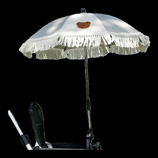 时尚可爱图案童车伞宝妈遛弯神器遮阳伞公M主花边刺绣宝宝婴儿车