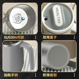 304不锈钢带盖水杯高颜值马克男女生泡茶咖啡杯子情侣家用办公室
