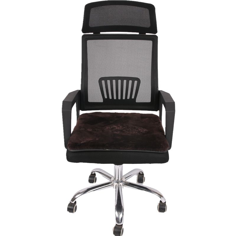 短羊毛椅垫四季通用餐椅坐垫家用办公室电脑椅子垫简约现代汽车垫