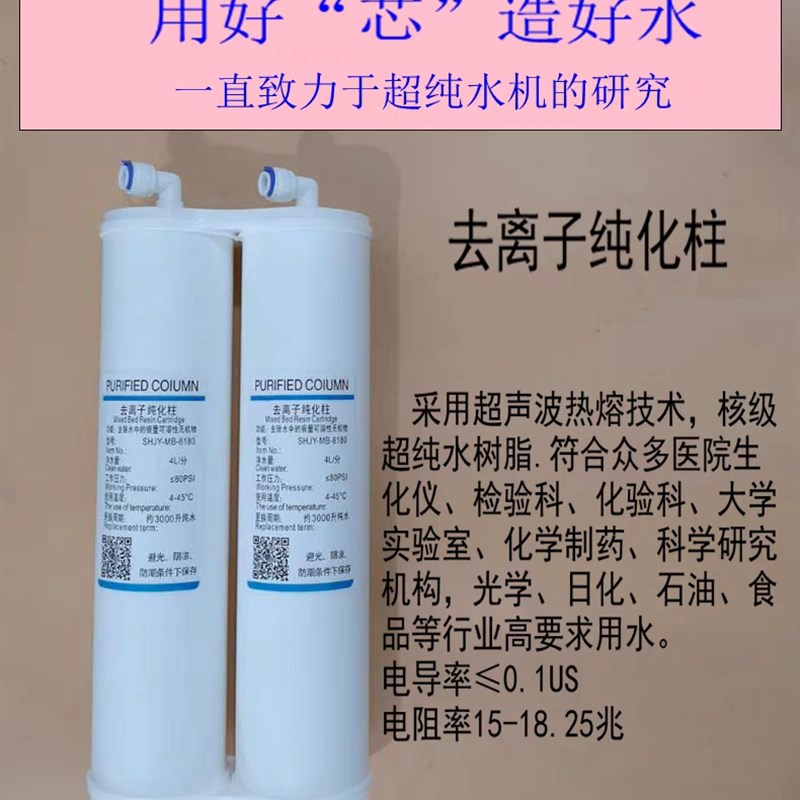 实验室纯水超纯化柱离子交换厘抛光树脂柱预处理柱混床