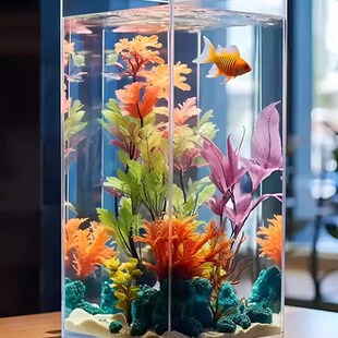 方柱形金鱼缸家用小型客厅酒店斗鱼乌龟大型水族箱