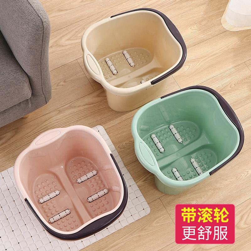 泡脚桶泡脚盆塑料按摩洗脚盆过小腿桶过膝足浴盆保温洗脚桶
