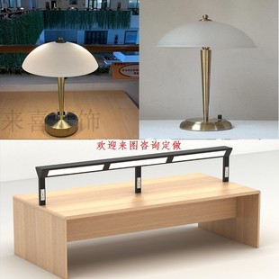 图书馆新款阅览室阅读书店书房茶咖啡厅课桌酒店宾馆玻璃台灯定制