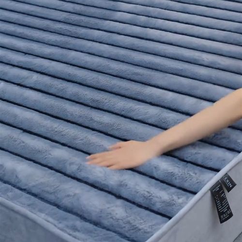 类兔毛绒皮草床罩加厚床笠罩珊瑚绒床冬季床垫保护罩隔脏