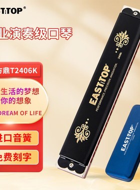 东方鼎2孔新款T2K复音入门初学专业演奏口琴升级款#BEFG调