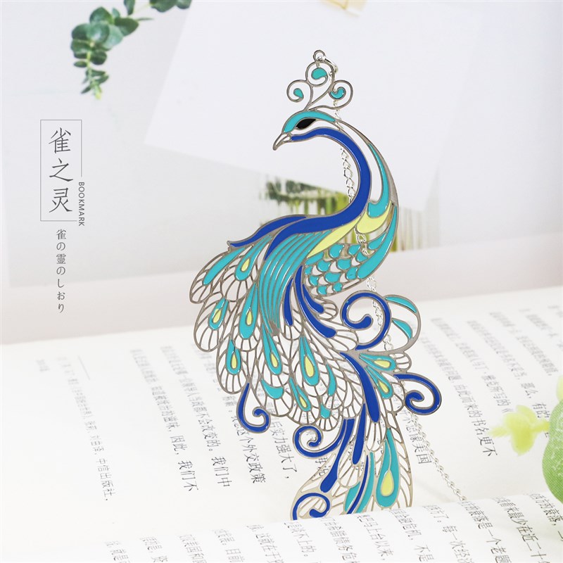初见温暖雀之灵金属艺术书签玫瑰金文化创意雀书签礼品礼盒包装送