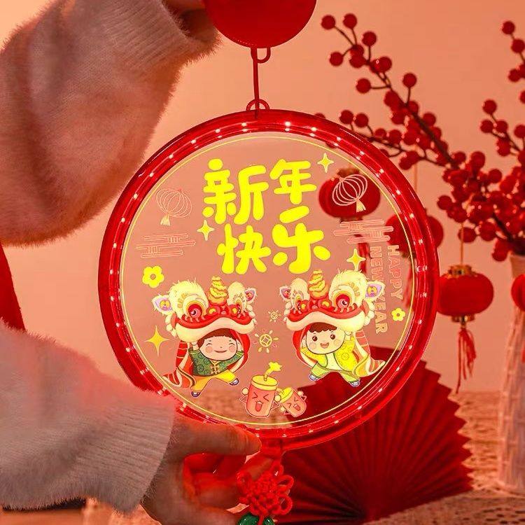 春过新年彩灯发光福字装饰灯夜光电池插电款灯百福挂件