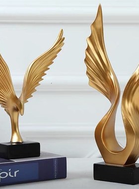 翡丽酒柜装饰品鹰欧式摆件大展宏图电视柜客厅办公室桌面大鹏展翅