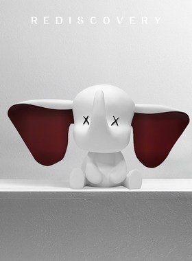 大耳小飞象卡通儿童房树脂样板间客厅展厅橱窗桌面创意装饰品