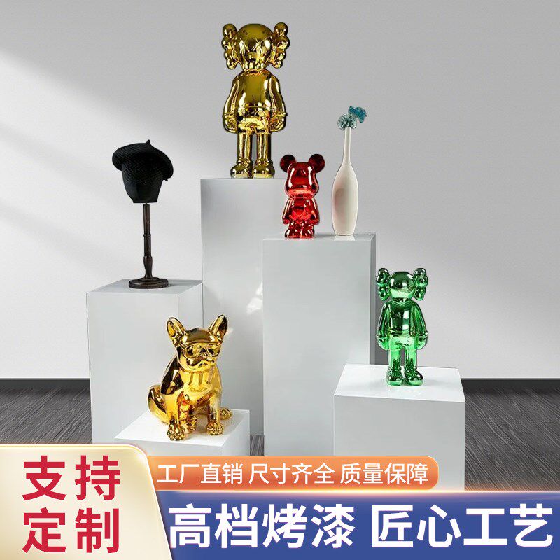 展示台方形立柱展示柜展示架烤漆低陈列底座活动展览展会