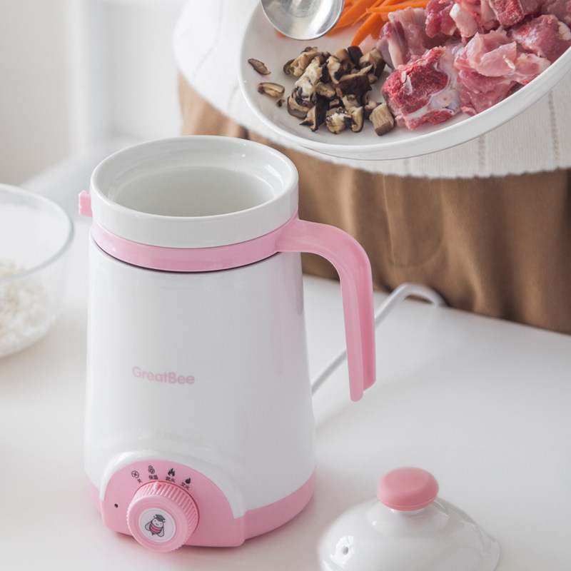 养生杯电炖杯电热杯小型便携式煲汤锅加热水杯学生迷你陶瓷煮粥杯,厨房电器,迷你电热水壶,淘宝优惠券,粉丝福利购,淘宝优惠卷