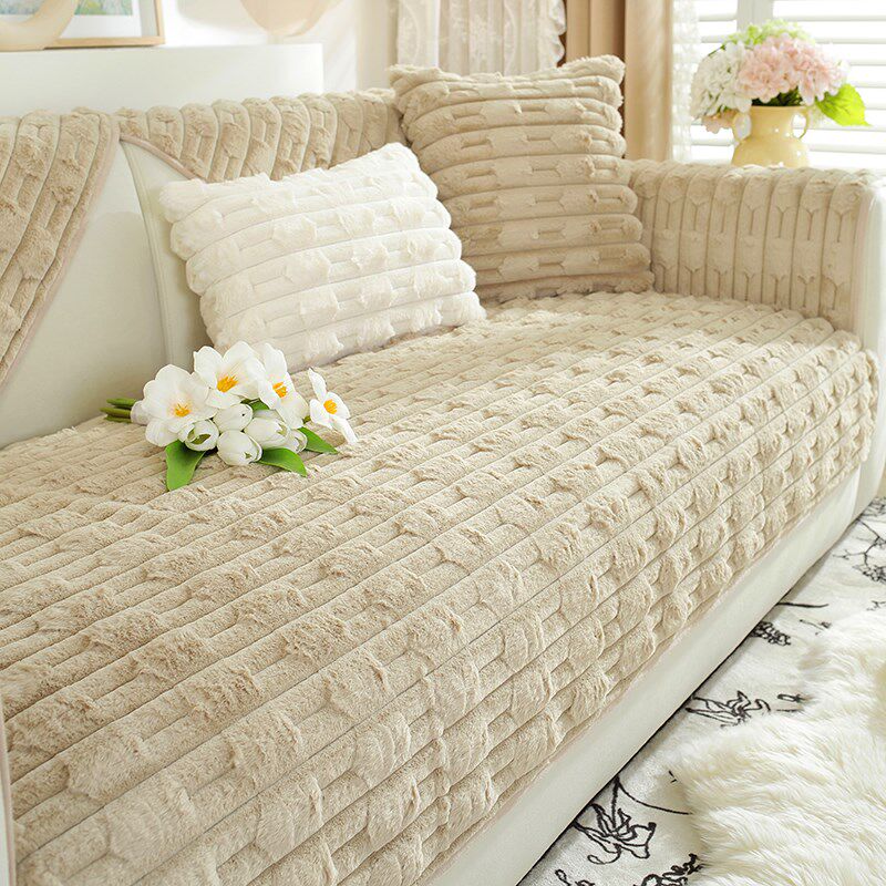 冬季加厚毛绒沙发垫保暖坐垫子防滑仿兔绒皮沙发罩新款盖布,居家布艺,沙发垫,淘宝优惠券,粉丝福利购,淘宝优惠卷