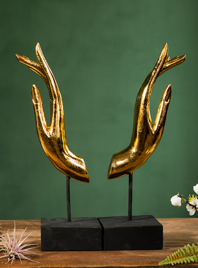 东南亚风格木雕佛手泰式风情装饰品客厅玄关桌面泰国工艺品