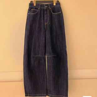 高腰减龄百搭阔腿宽松弯刀牛仔裤 2025新款 牛仔裤 何仙儿专属