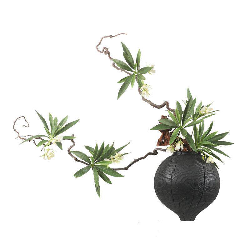 中式日式侘寂禅意仿真枯枝绿植盆景花艺民宿会所茶室酒店软装摆件
