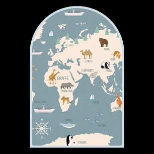 卡通儿童书房地垫转椅保护垫电脑电竞椅垫子卧室化妆椅子拱形地毯