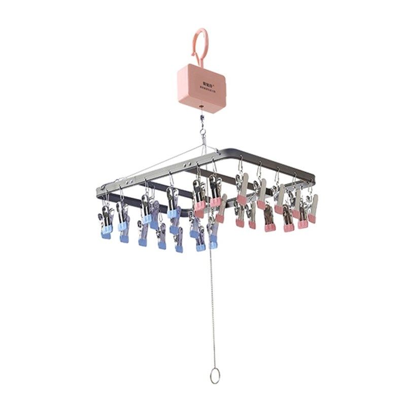 铝合金可升降晾袜架高杆阳台升降晾内衣裤不锈钢加粗多夹子晾衣架,收纳整理,金属衣架,淘宝优惠券,粉丝福利购,淘宝优惠卷