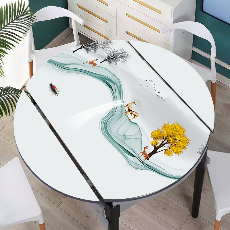 椭圆形餐桌布现代简约防水防油免洗pvc软玻璃可折叠伸缩桌桌布,居家布艺,桌布,淘宝优惠券,粉丝福利购,淘宝优惠卷